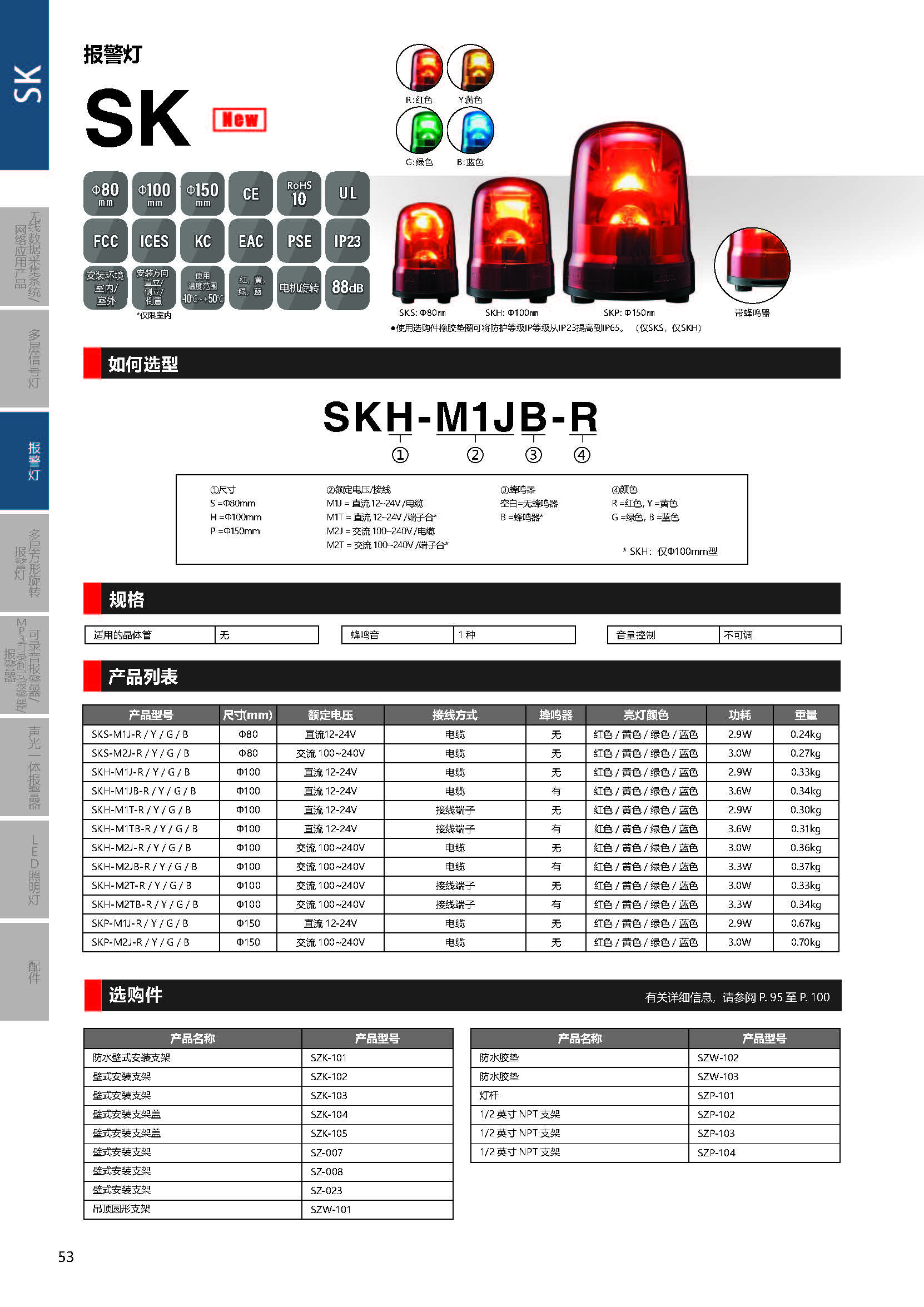 SKS/SKH/SKP 报警灯