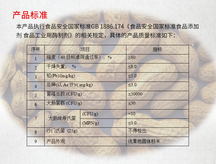 夏盛固体食品级中性蛋白酶5万酶活(水解蛋白质)FDG-2209