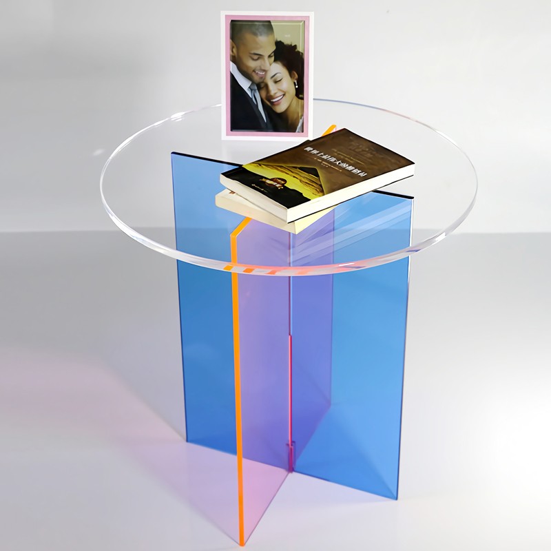 圓形亞克力桌有機玻璃透明桌