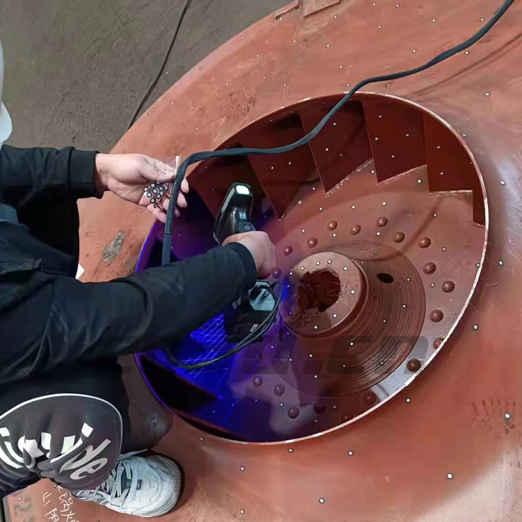 Three dimensional inspection of fan impeller