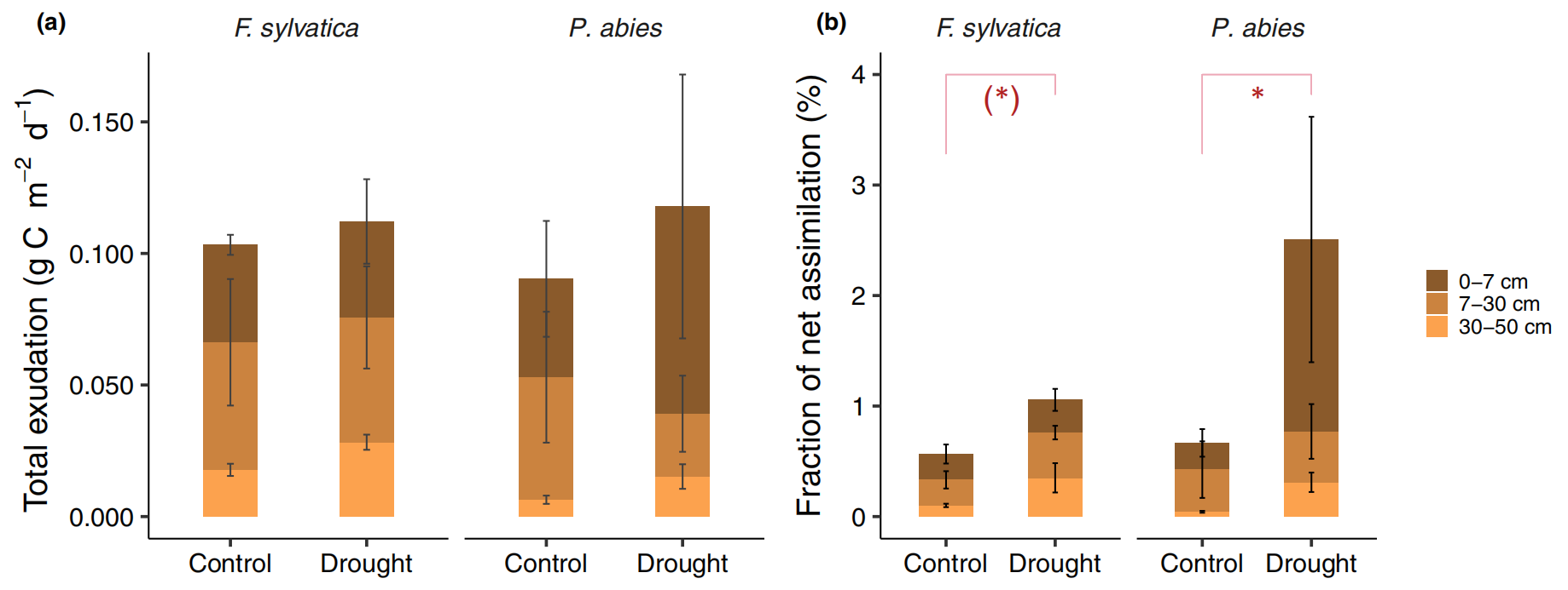 文献解读| 干旱条件下，成熟温带树种根系分泌物的碳分配保持不变