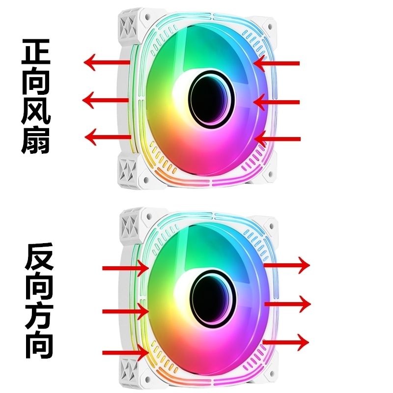 棱镜 5V ARGB12cm神光同步散热机箱 风扇