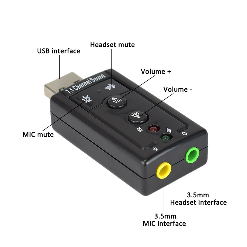  USB Virtual 7.1 Channel Sound Adapter