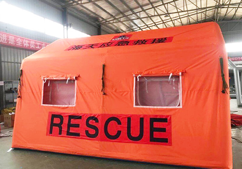 北京·桔色海天救援充气帐篷案例
