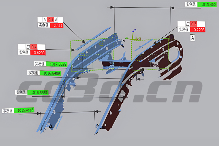 3D inspection of elevator conveyor belt underframe