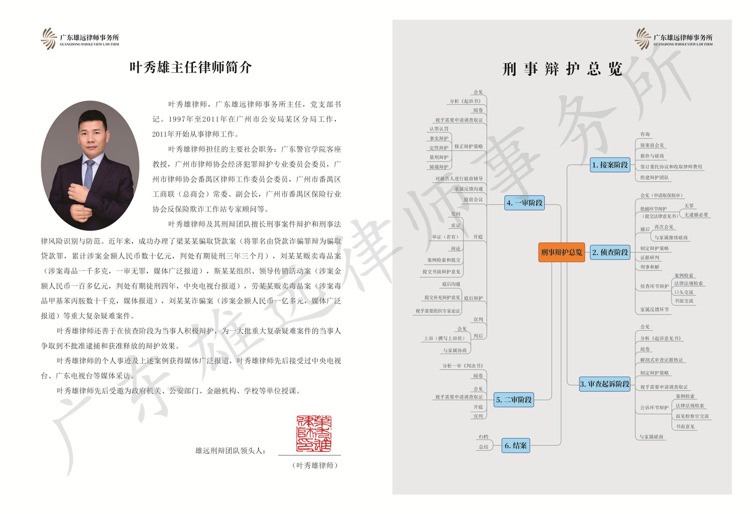 广东雄远律师事务所刑事辩护工作简介手册