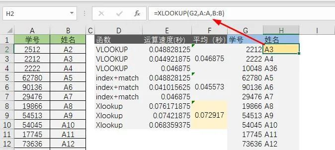 谁才是Excel查找函数的No.1？Vlookup、Lookup、Xlookup、index+Match速算速度大比拼