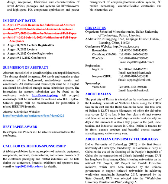 3rd Call for Papers