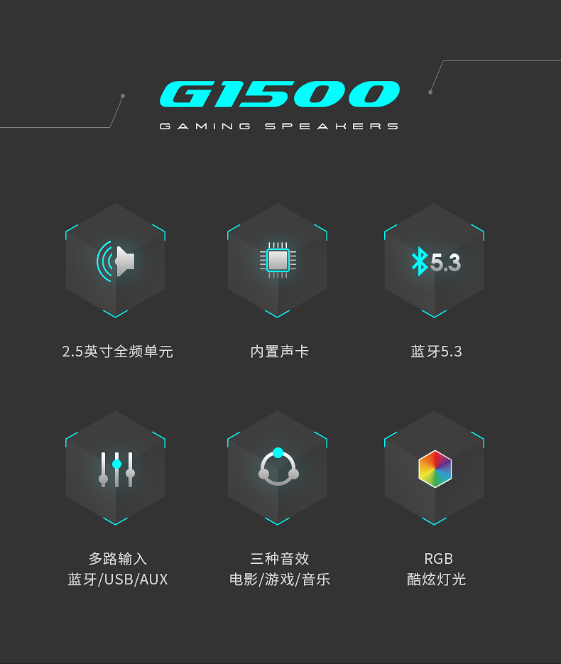 漫步者 G1500电脑音响台式家用小音箱游戏桌面蓝牙有线