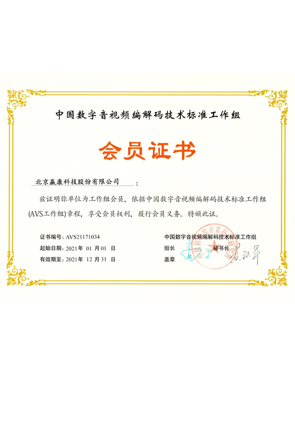 中国数字音视频编解码技术标准（AVS）工作组