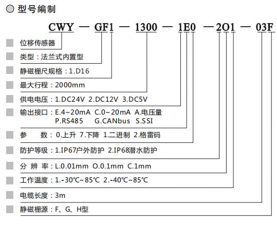 CWY-GF 法兰式短量程静磁栅液位传感器/水位计/液位计