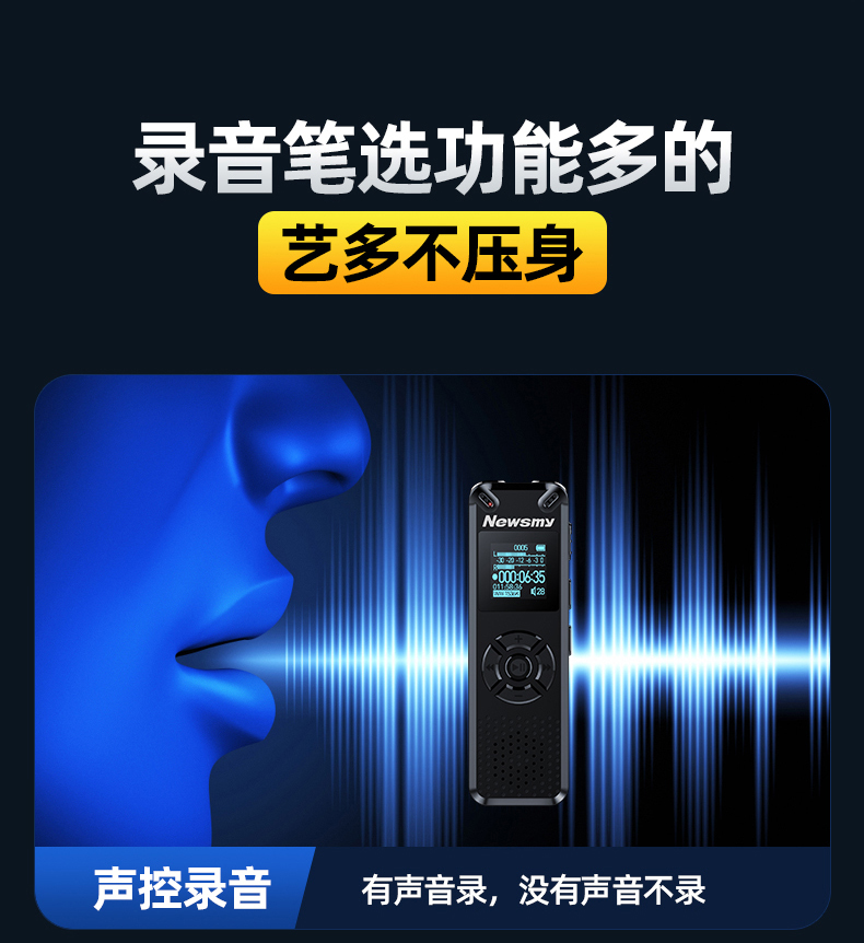 纽曼D08  （满电可以录音40个小时可以扩卡）