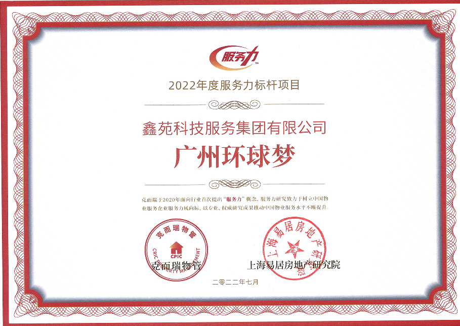 2022年度服务力标杆项目