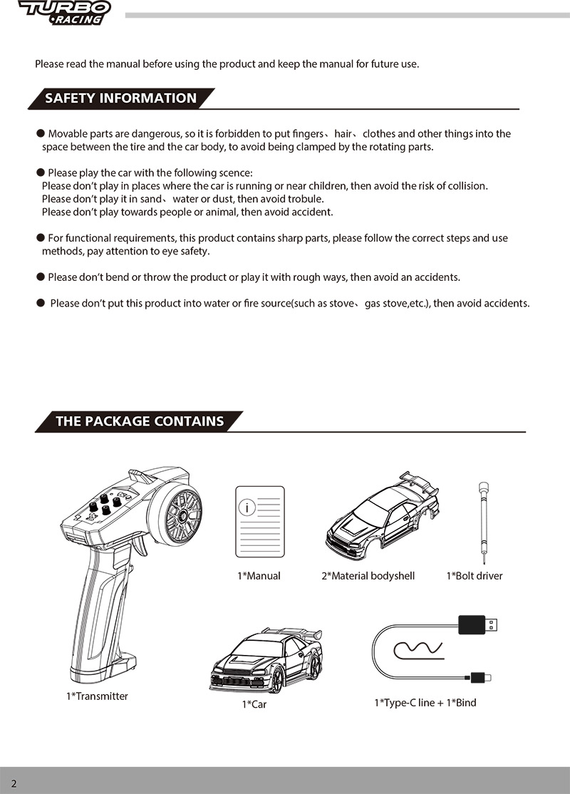 C74-1:76 ON ROAD RC car-Manual
