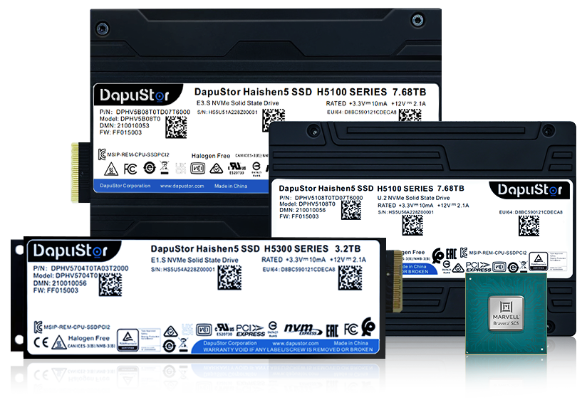 DapuStor Collaborates with Marvell on Industry’s First PCIe 5.0 E1.S FF Enterprise and Data Center S DapuStor Collaborates with Marvell on Industry’s First PCIe 5.0 E1.S FF Enterprise and Data Center S