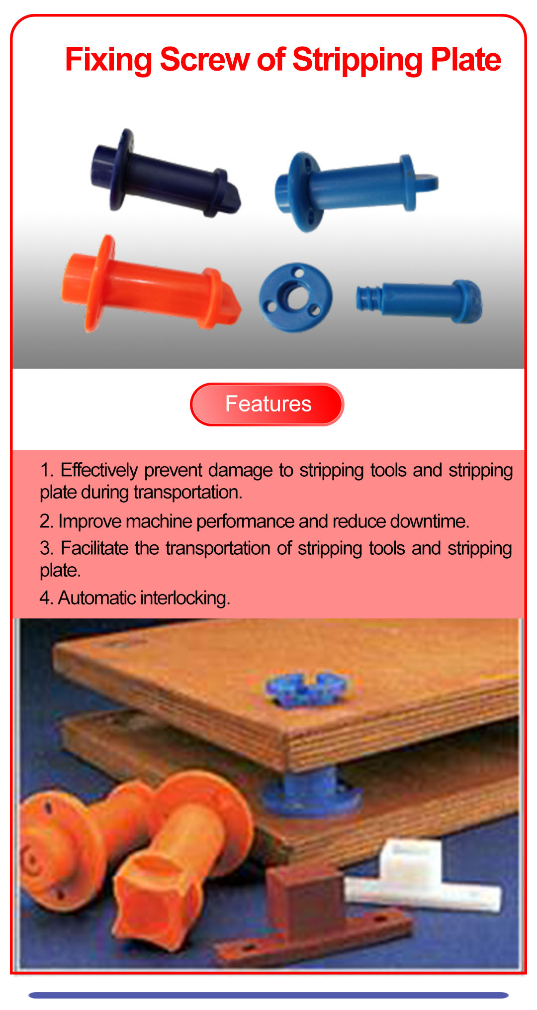 Fixing Screw of Stripping Plate