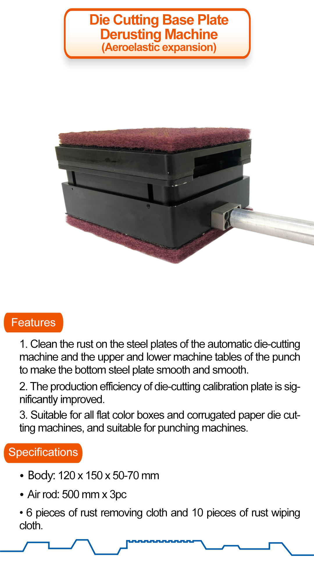 Die Cutting Base Plate Derusting Machine