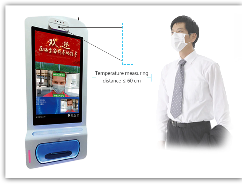 Intelligent temperature measuring hand washing disinfection advertising mach