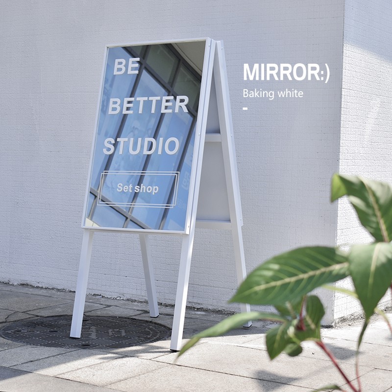 镜面落地展示牌定制
