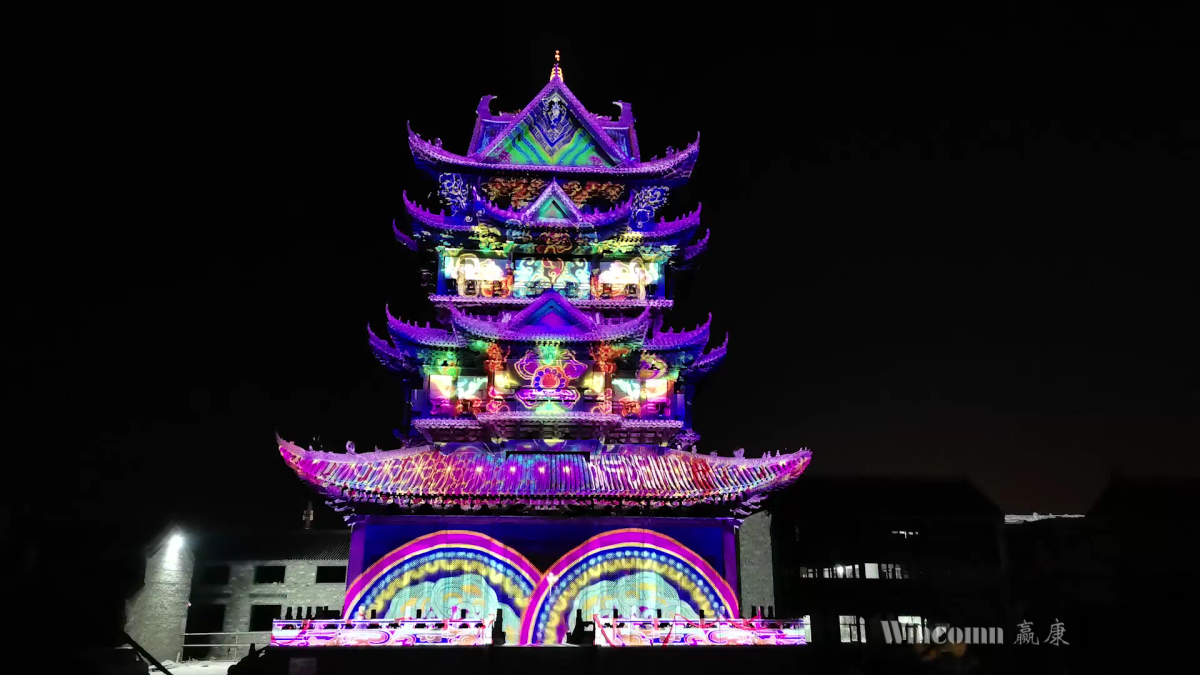 Wincomn creates a beautiful projection show for Quanjiao Taiping ancient city(1)(1)