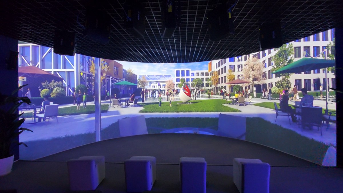 The immersion arc screen projection of CSCEC-JHTOWN exhibition hall 