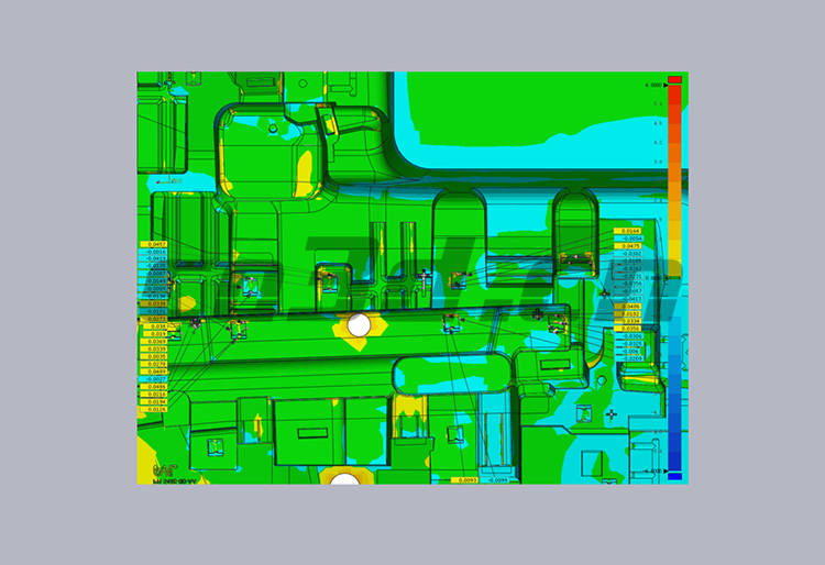 3D inspection of automobile mould