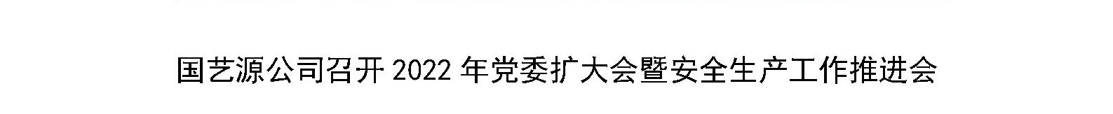 国艺源公司召开2022年党委扩大会暨安全生产工作推进会