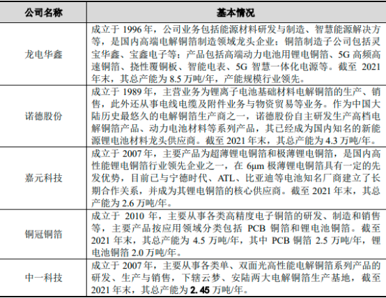 2022年电解铜箔行业重点企业市场占有率分析及供需规模发展格局可行性评估预测
