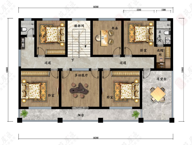 农村建房民宿怎么设计？10室3厅新中式二层别墅，畅享乡居休闲生活