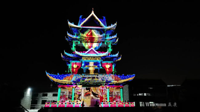 Wincomn creates a beautiful projection show for Quanjiao Taiping ancient city