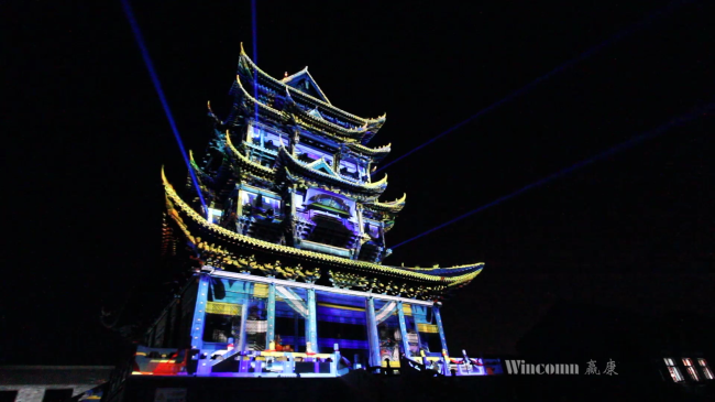 Wincomn creates a beautiful projection show for Quanjiao Taiping ancient city