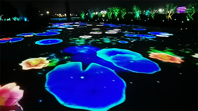 Wincomn participates in Nanhai Park interactive projection show