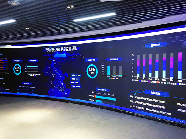 Wincomn Laser Large Screen Display System is used in a Power Gri