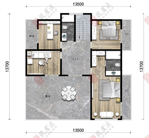 9室2厅新中式三层别墅设计，占地160平，畅享旷境乡居生活