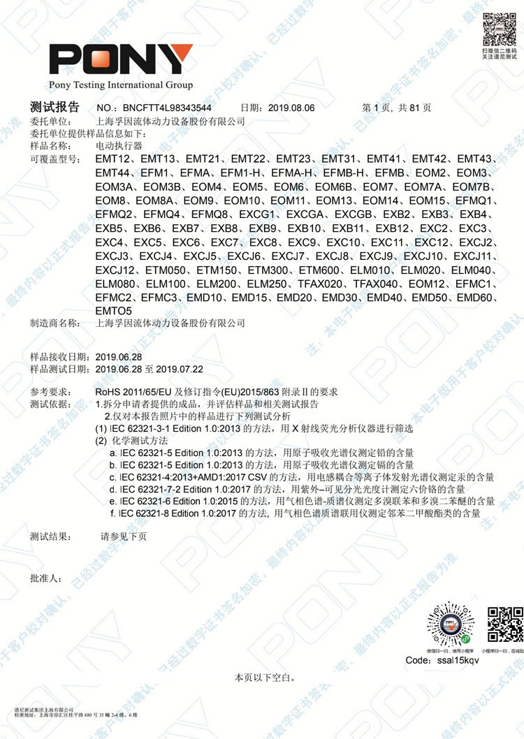 RoHS證書