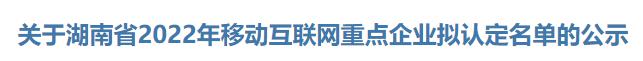 热烈祝贺丨中电金骏入选湖南省2022年移动互联网重点企业！