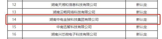 热烈祝贺丨中电金骏入选湖南省2022年移动互联网重点企业！