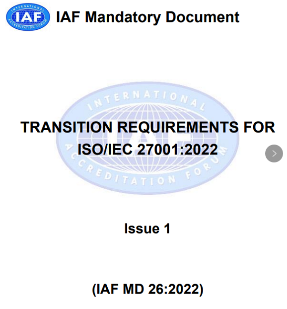 头条 | ISO/IEC 27001修订动态及相关转换工作安排公布