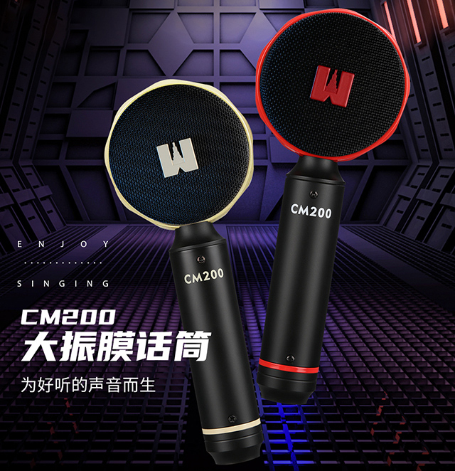 CM200 microphones record your every sound and accompany you on your live/recorded journey