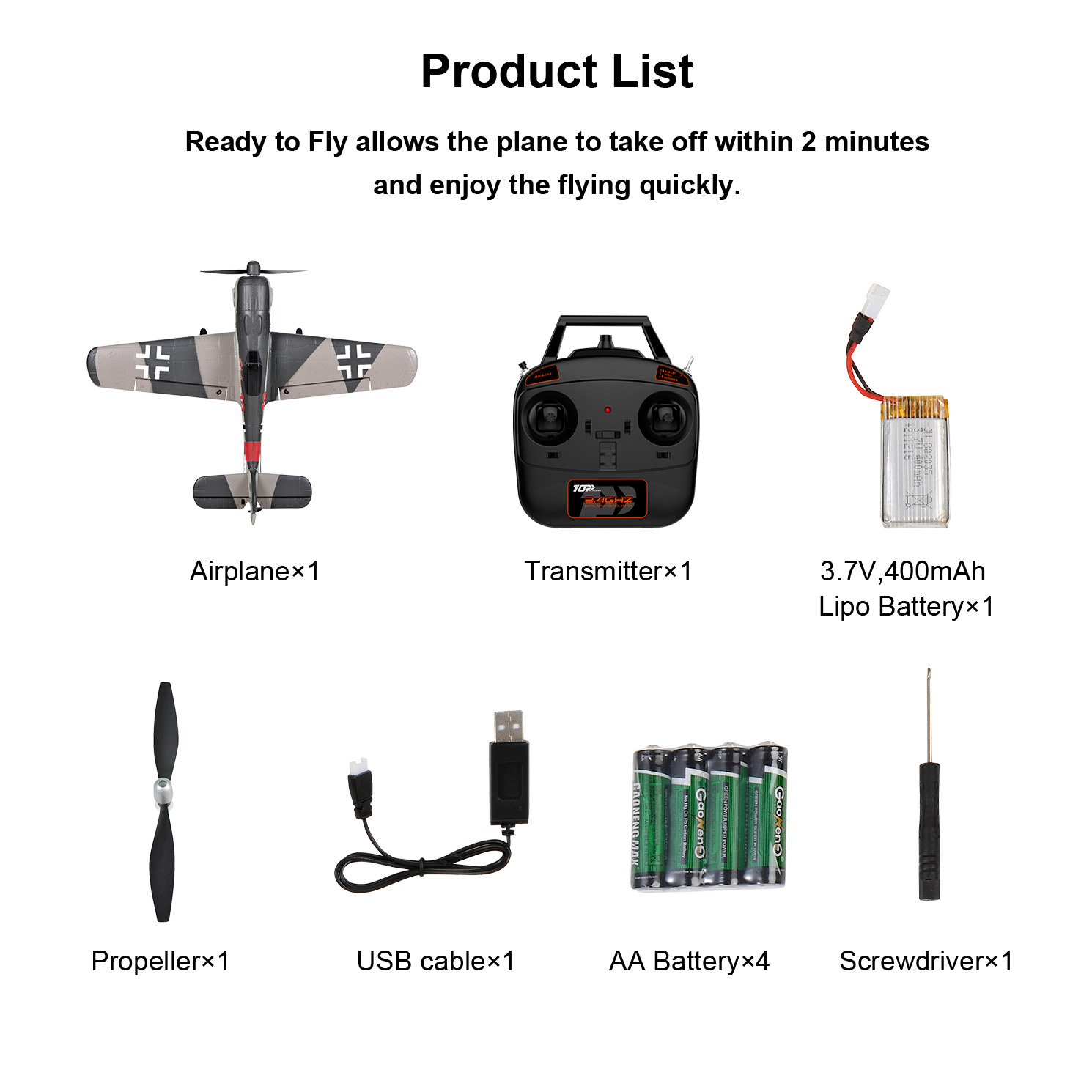 TOP RC HOBBY MINI 402MM FW190