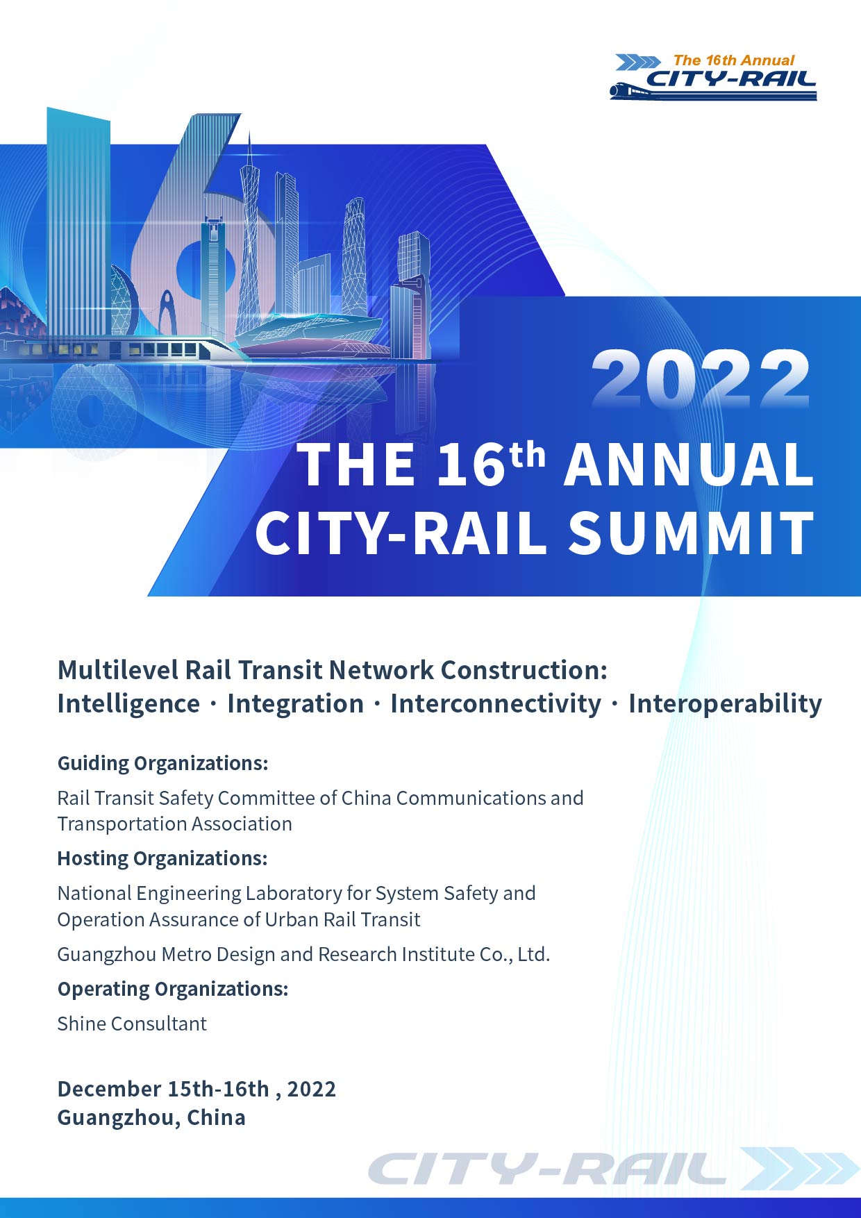 2022 THE 16th ANNUAL CITY-RAIL SUMMIT