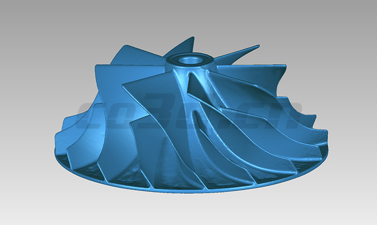 Three dimensional scanning of aircraft impeller