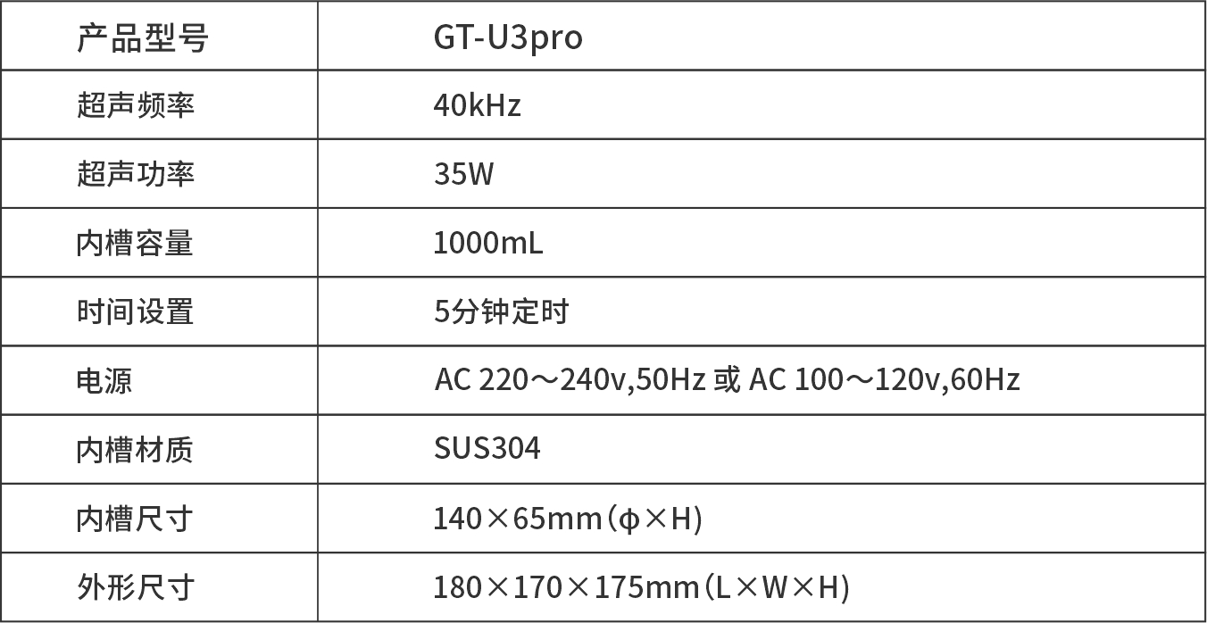 GT-U3 超声波茶具清洗机