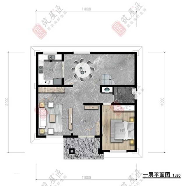 11×11米简欧风格三层别墅图纸，5室4厅4卫1厨设计，畅享好生活