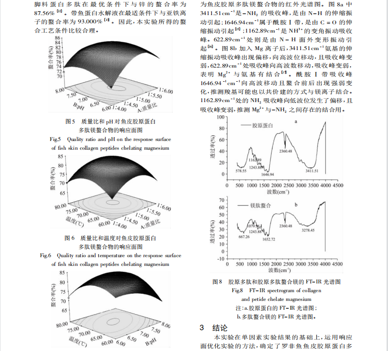 响应面法优化罗非鱼鱼皮胶原多肽螯合镁的工艺条件的研究