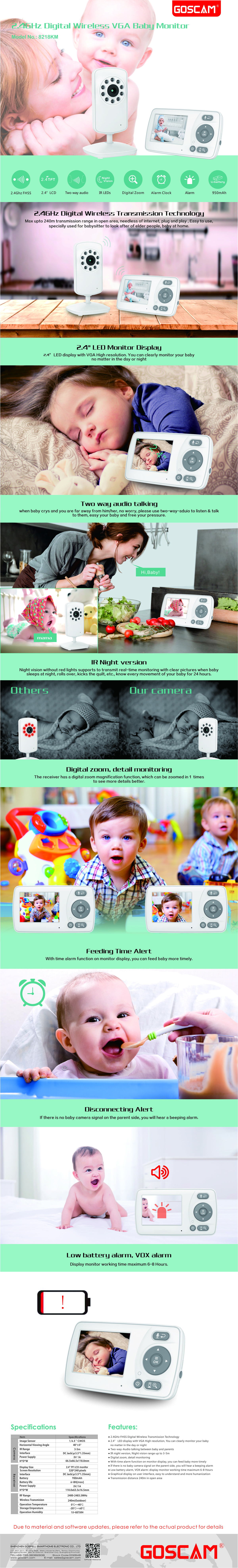 8218KM baby monitor