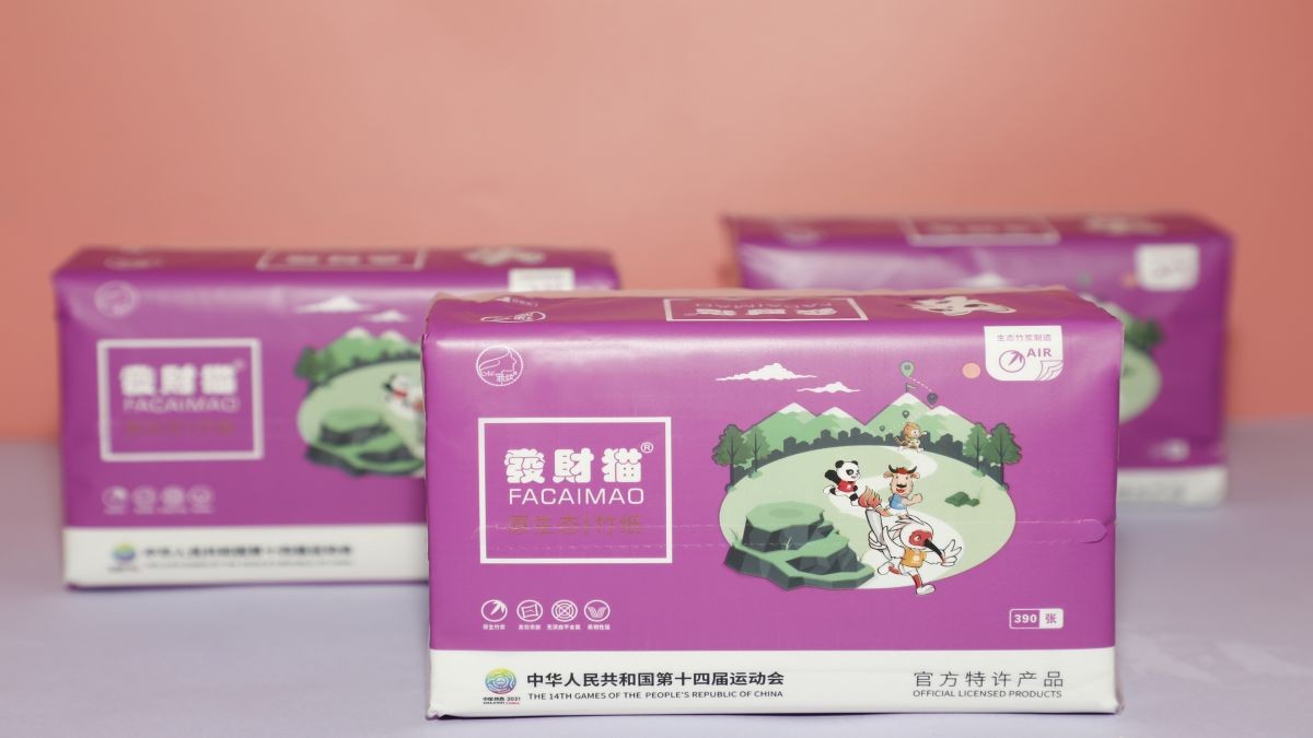 菲纹發财猫竹本色抽纸