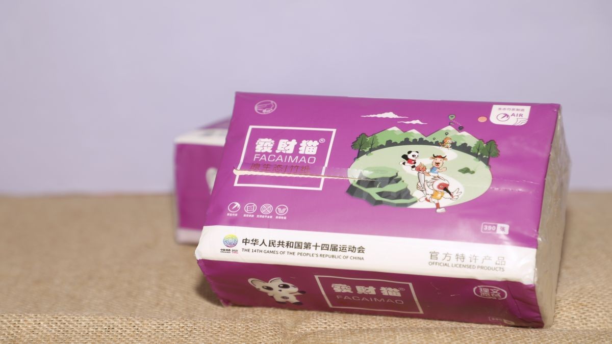 菲纹發财猫竹本色抽纸