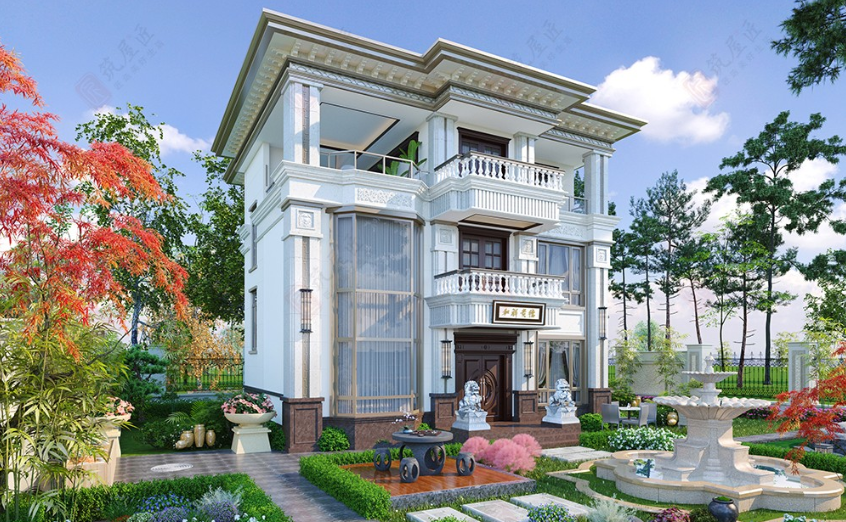 11×11米欧式三层别墅，筑屋匠7室4厅设计，高颜值超实用图纸