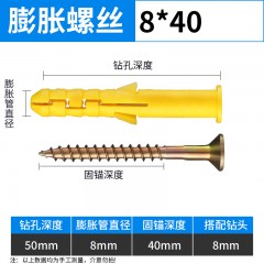 小黄鱼膨胀螺丝 8*40（200套/桶）